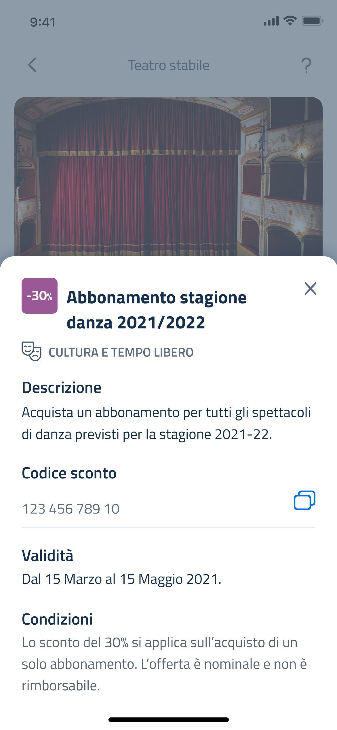Codice sconto statico / Lista di codici